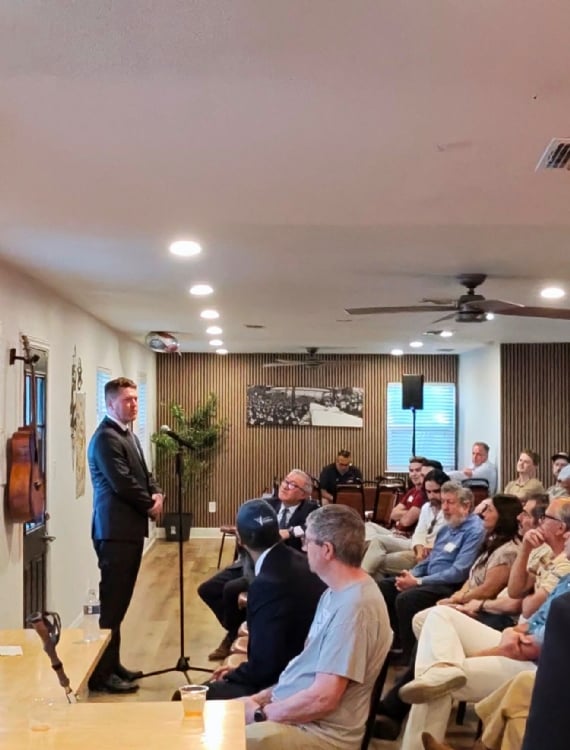 Community gathering at Israeli Chabad